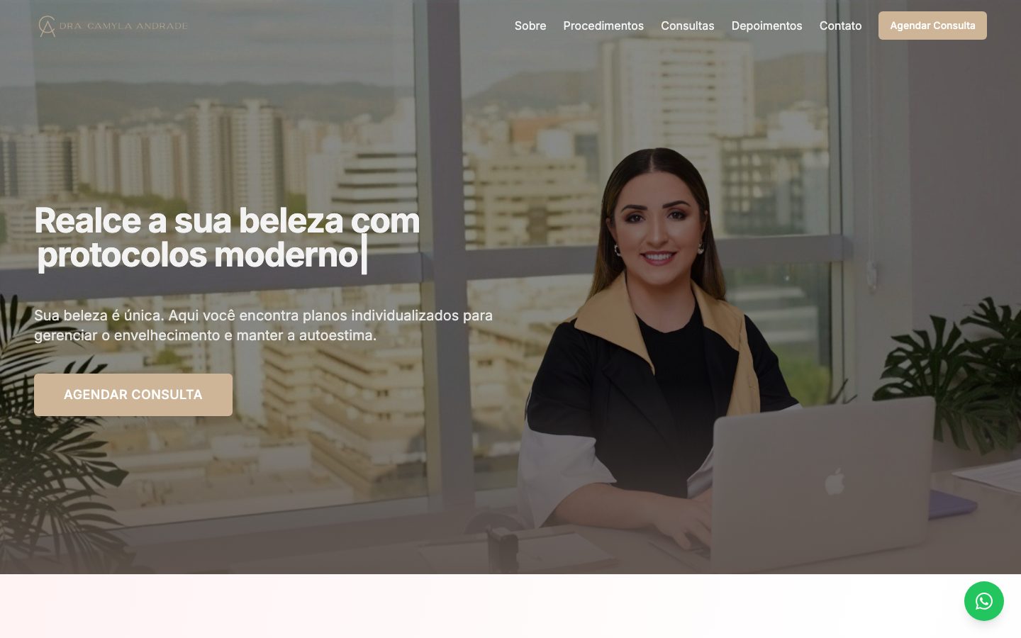 Site da Dra. Camyla Andrade